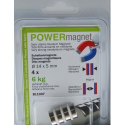 Blister Magnet Ø 14 x 5 mm Inhalt 5 Stück