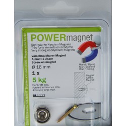 Magnet Ø 16 mm mit Senkung zum Verschrauben