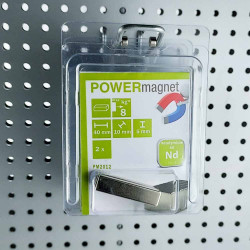 Blister Quadermagnet 40 x 10 x 5 mm Inhalt 2 Stück