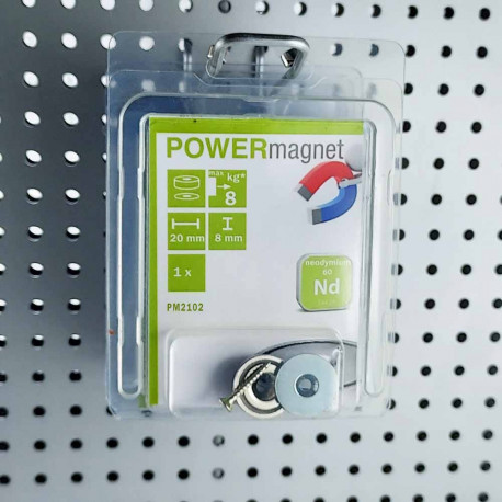 Magnet Ø 20 mm mit Senkung zum Verschrauben mit verschraubbarem Gegenstück