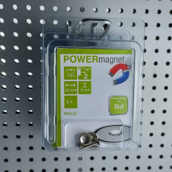 Magnet Ø 10 mm mit Senkung zum Verschrauben mit verschraubbarem Gegenstück
