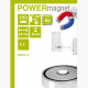 Magnet Ø 16 mm mit Senkung zum Verschrauben mit selbstklebendem Gegenstück
