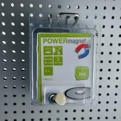 Magnet Ø 16 mm mit Senkung zum Verschrauben mit selbstklebendem Gegenstück