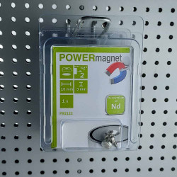 Magnet Ø 10 mm mit Senkung zum Verschrauben mit selbstklebendem Gegenstück
