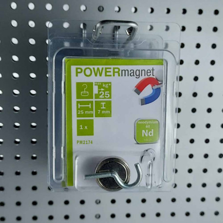 Blister Hakenmagnet Ø 25 mm Inhalt 1 Stück