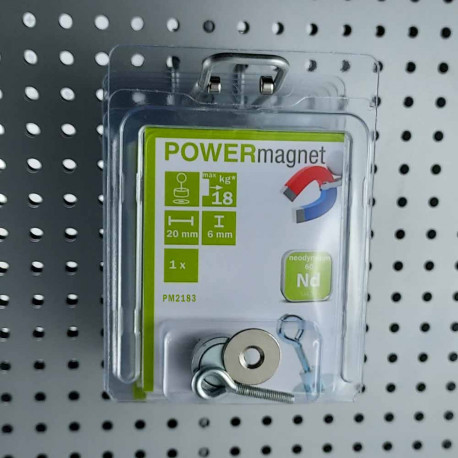 Blister Hakenmagnet Ø 20mm Inhalt 1 Stück