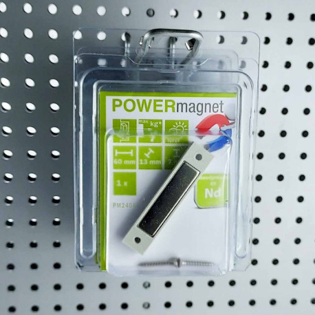 Magnetgehäuse mit Magnet 40x10x5 mm verschraubbar