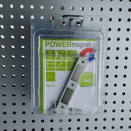 Magnetgehäuse Doppel mit Magneten 20x10x3 mm verschraubbar