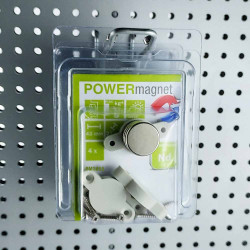4 x Magnetgehäuse mit Magnet 20x5 mm verschraubbar